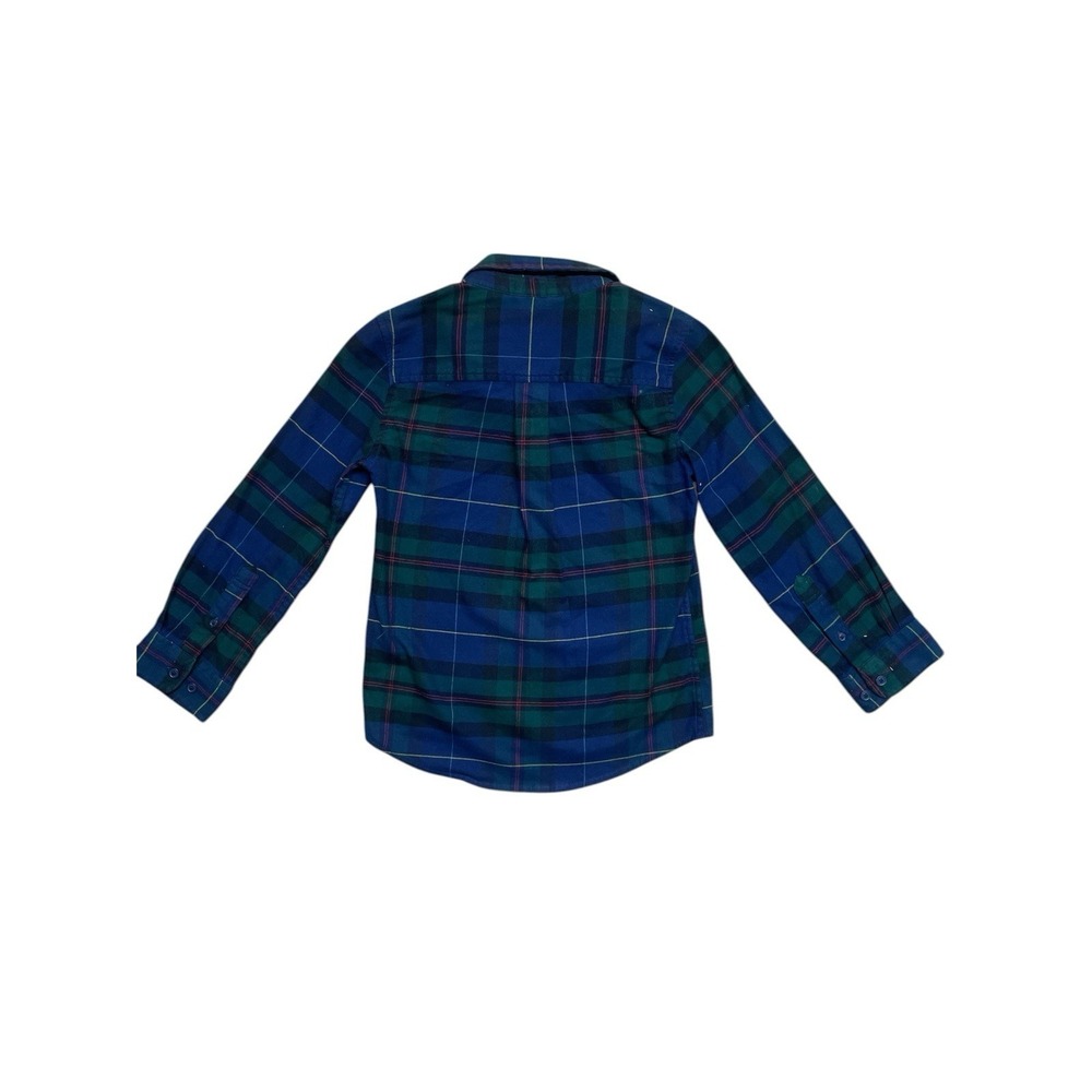 U.S. Polo Assn. Boys Blue Plaid Long Sleeve Button Down Shirt Medium 8 - Picture 6 of 9